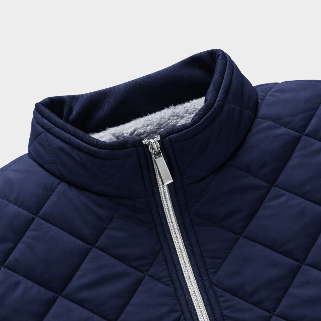 Hayes Men’s Quilted Zip Jacket – Lightweight Insulated Warm Winter Coat