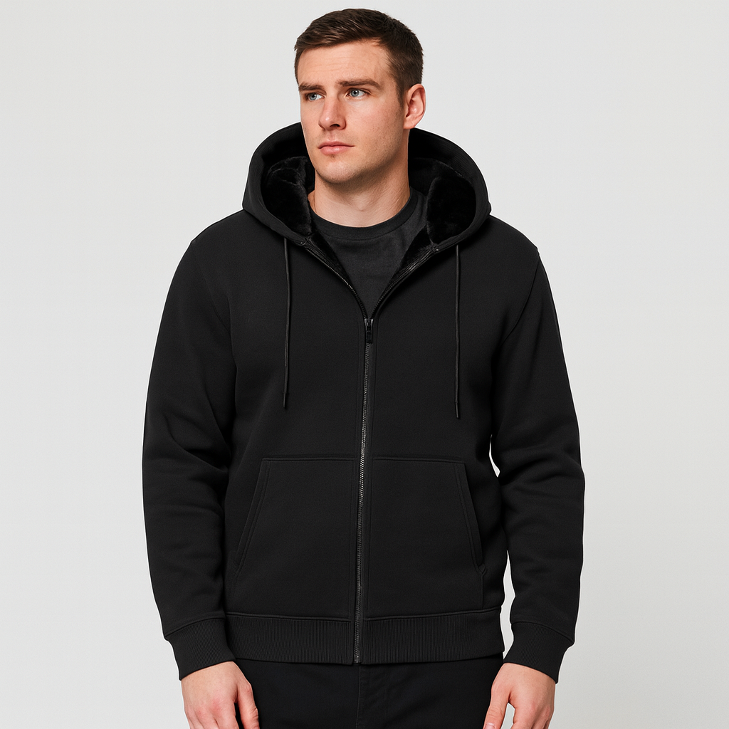Solorfit | Sherpa Fleece Zip Hoodie for Men