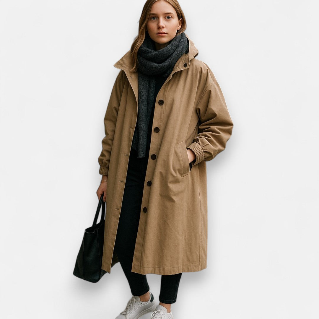 Old Monarchy | Women’s Hooded Trench Coat – Effortless Layers for All Seasons